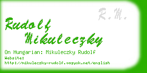 rudolf mikuleczky business card